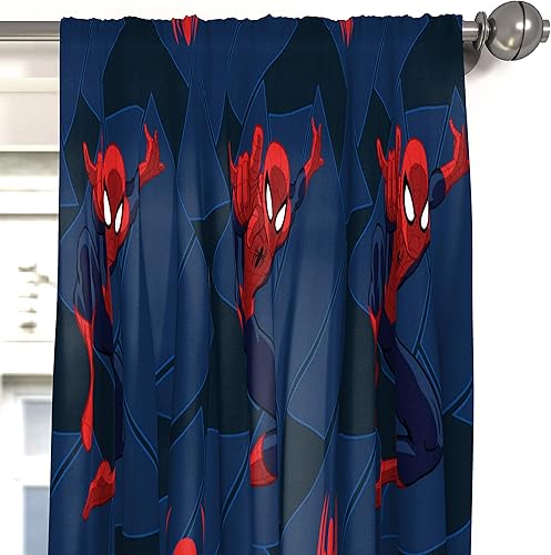 Miniatura 4 de Jay Franco Marvel Spiderman Classic Saving The Day - Juego de 4 cortinas decorativas de 84 pulgadas (2 paneles, 2 alzapaños)