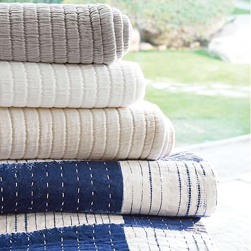 Miniatura 3 de Colcha gris de Matelasse Boyfriend, tamaño Queen, patrón sólido gris