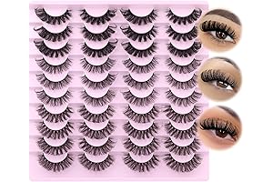 JIMIRE Russian Strip Lashes D Curl Fluffy Eyelashes