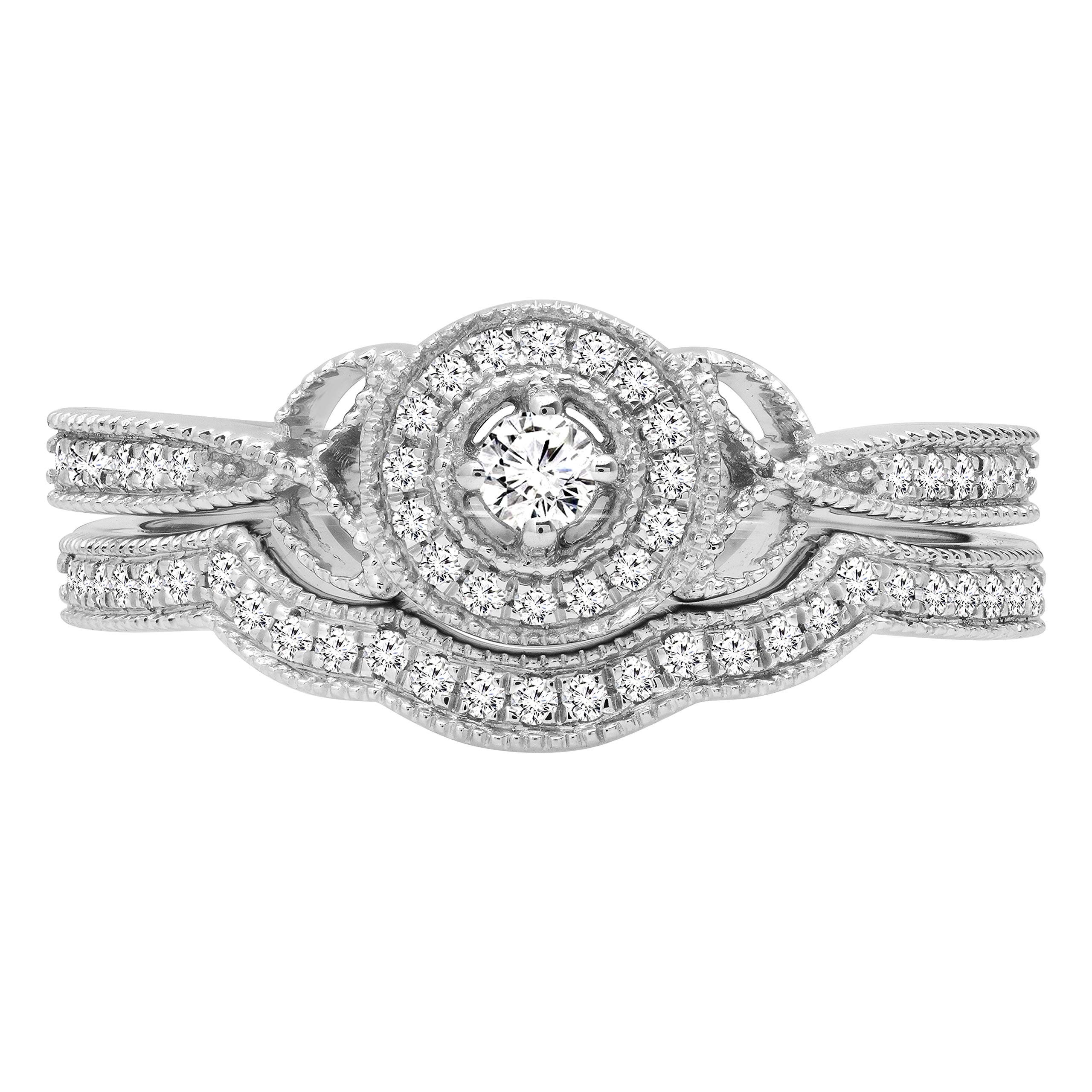 DazzlingRock Collection 10 quilates oro blanco redonda IJ diamante blanco