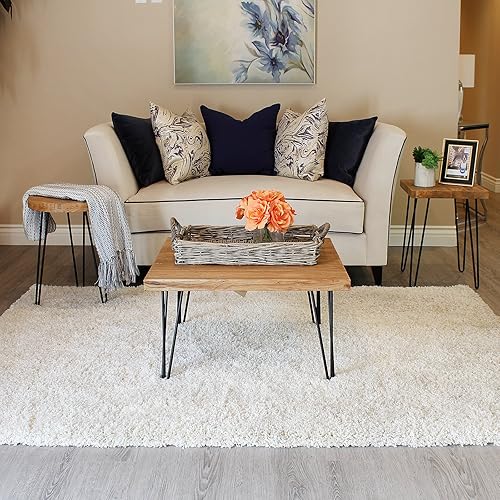 Miniatura 6 de WELLAND Mesa de centro cuadrada rústica de olmo antiguo, 27 x 27 x 16 pulgadas