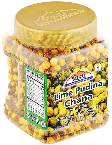 Miniatura 7 de Rani - Tarro de PET de 14 onzas (14.11 oz) sabor Chana asado (garbanzos), sabor a menta y lima, sabor a menta, totalmente natural, vegano, sin