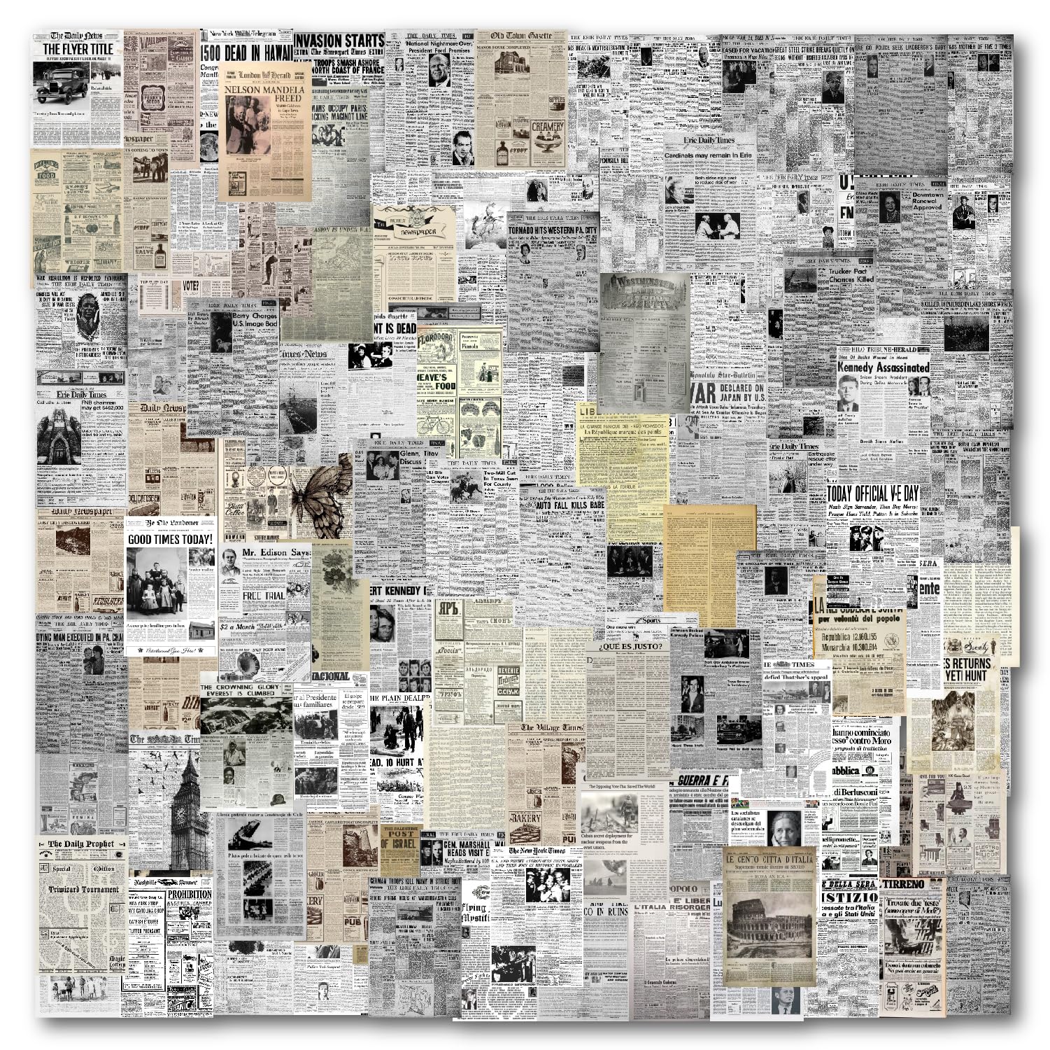 150 PCs Vintage Newspaper Stickers for Journal Diary Junk Journal Scrapbook Stickers DIY Page Decor