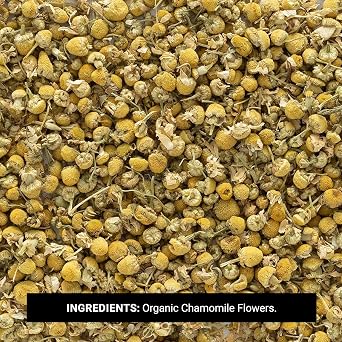 Frontier Co-op Organic Whole Chamomile Flowers, Kosher, Bulk Herb, Dried Chamomile Flowers for Tea, Natural Skincare Recipes and More | 16 Ounce (Pack of 2)