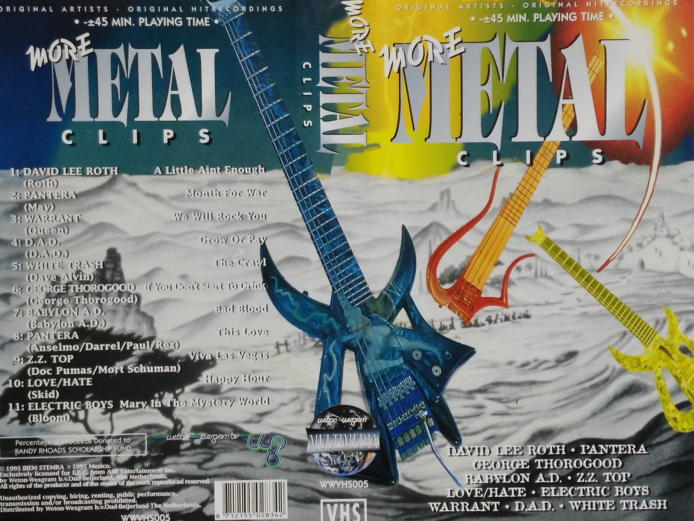 More Metal Clips VHS de Various: cinta original de videoclips de música metal para coleccionistas