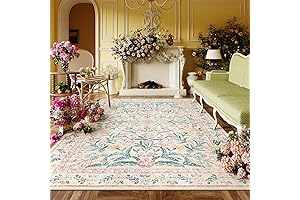 Lahome Pink Boho Rugs for Girls' Nursery