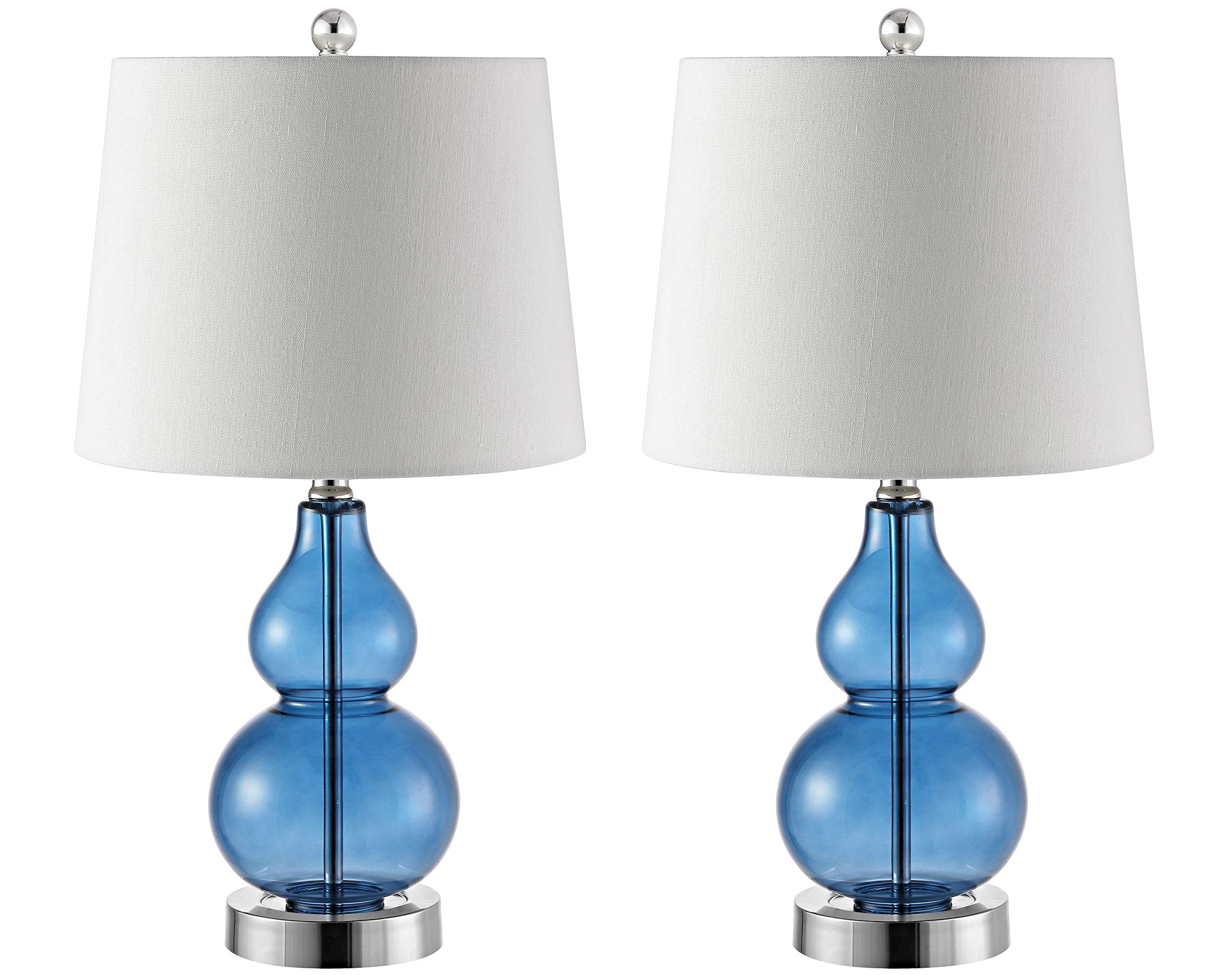 Lamp Blue 7inch レコード SAFAVIEH Lighting Collection Brisor Blue Chrome Double Gourd