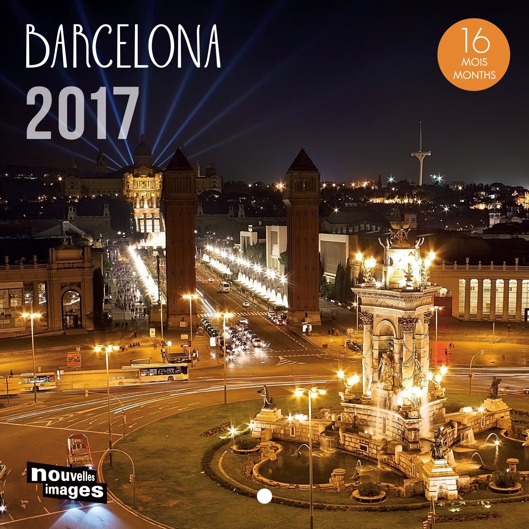 Nouvelles Images 2017 Barcelona Calendar 16 Months 14.5 x 14.5 cm