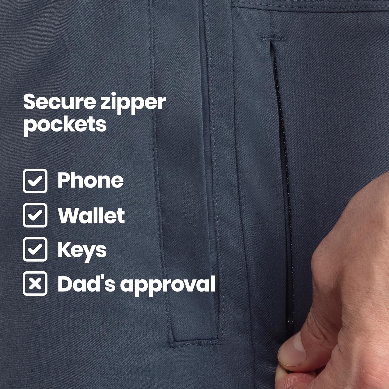 birddogs Mens Khaki Shorts – Casual, Slim Fit, Stretch Shorts with Built-in Liner for Comfort – Regular Length, 7” Inseam - Image 5