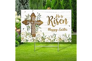 He Is Risen Easter Yard Sign Outdoor Decorations