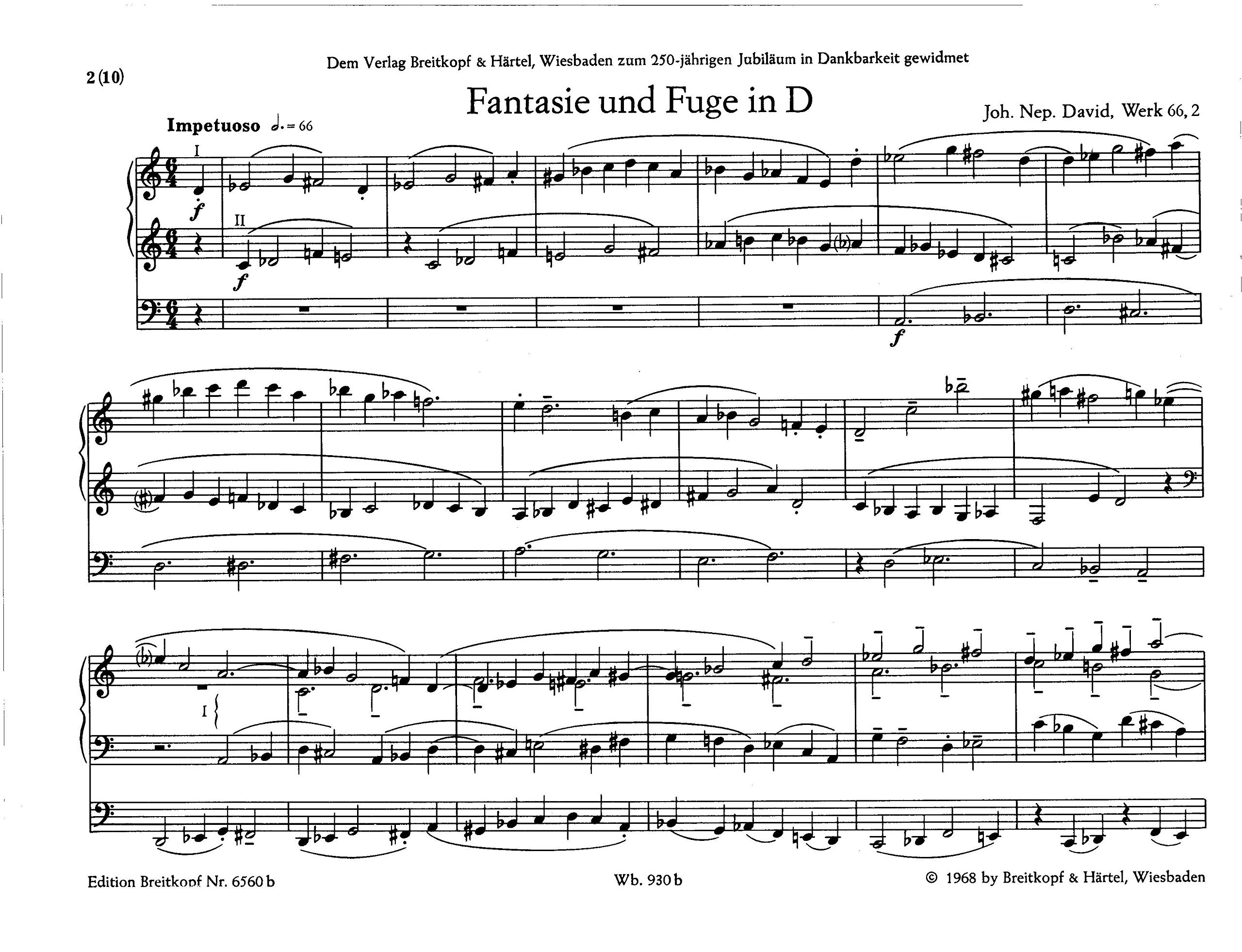 12 orgelfugen wk 66, heft 2 d orgue