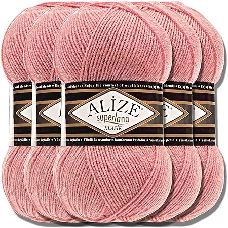 Hobby YARN 3 x etikettenlabel met Alize Superlana Maxi Batik wol, premium 1 x 100 g als set, garen, breigaren met kleurverloop, baby, om te haken, breien, kleding, sjaals (7914