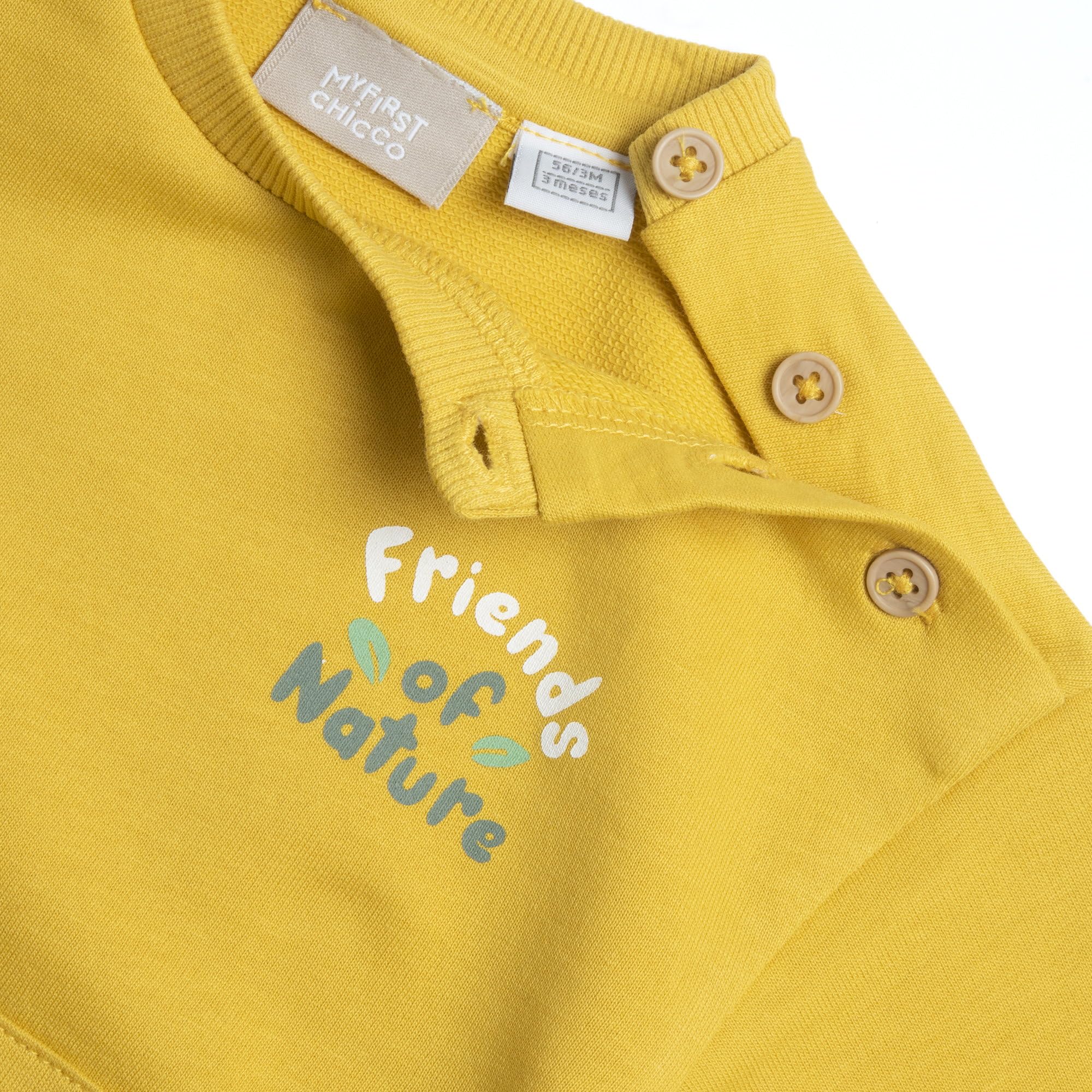 Chicco, Felpa Neonato Girocollo, con Chiusura a Zip, Comoda e alla Moda, in Cotone, Lavabile in Lavatrice, Abbigliamento Neonato 0-24 Mesi, Designed in Italy