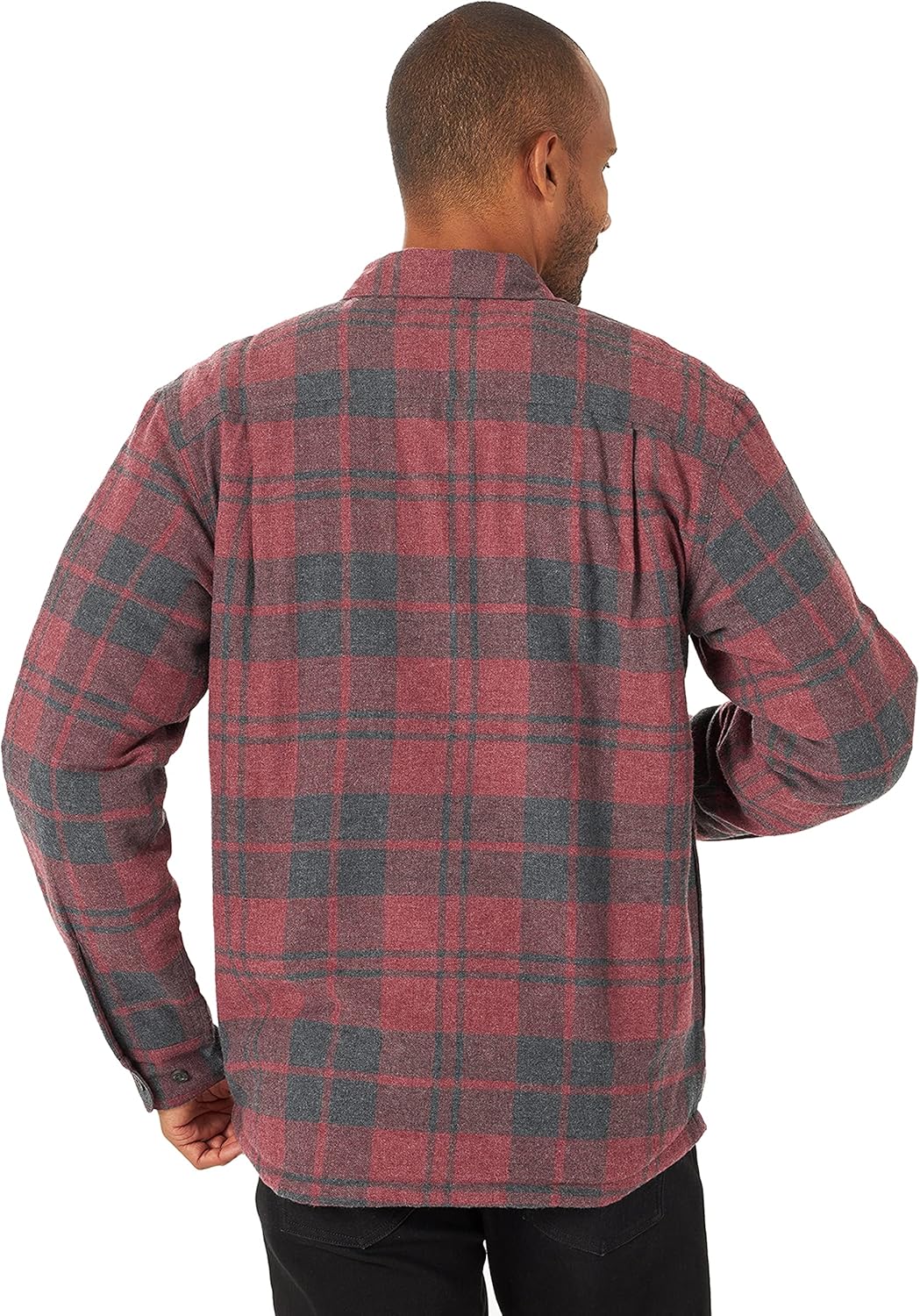 Wrangler Authentics Mens Long Sleeve Sherpa Lined Shirt Jacket - Image 2