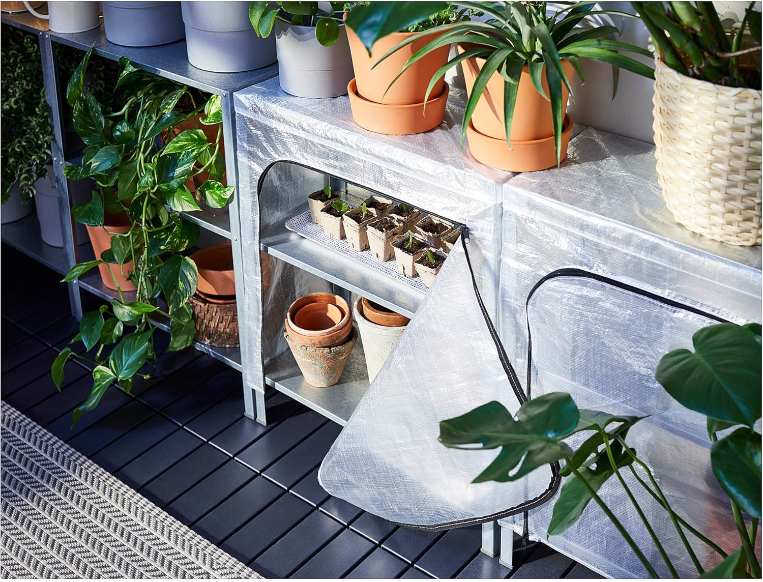 HYLLIS Cover, transparent/in/outdoor, 60x27x74 cm