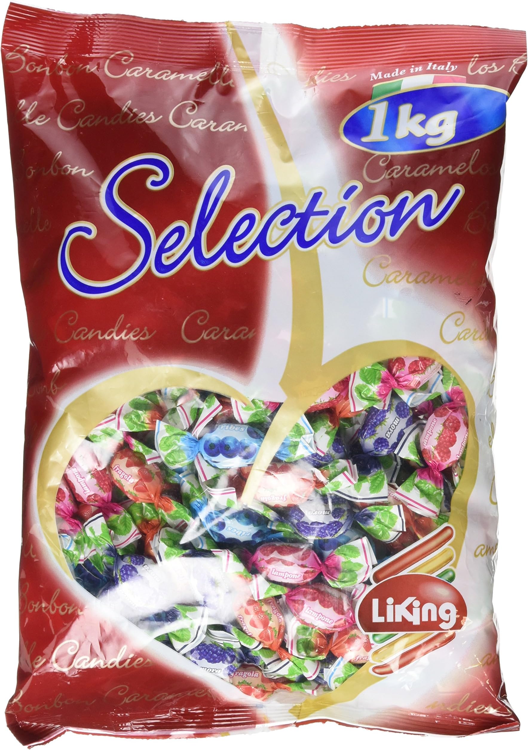 Liking Italian Sweets Wild Berry Fruits Hard Candies 1 kg