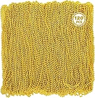 Vista 18 de Cuentas de Mardi Gras, 120 collares de cuentas, cuentas blancas de 33 pulgadas a granel, accesorios de Mardi Gras, mantas de desfile de disfraces