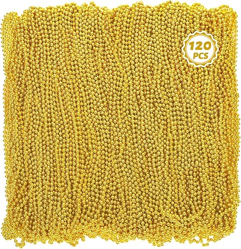 Miniatura 18 de 120 cuentas de Mardi Gras, collar de cuentas de 33 pulgadas, accesorios de Mardi Gras, collares de disfraz de fiesta para mujeres y hombres