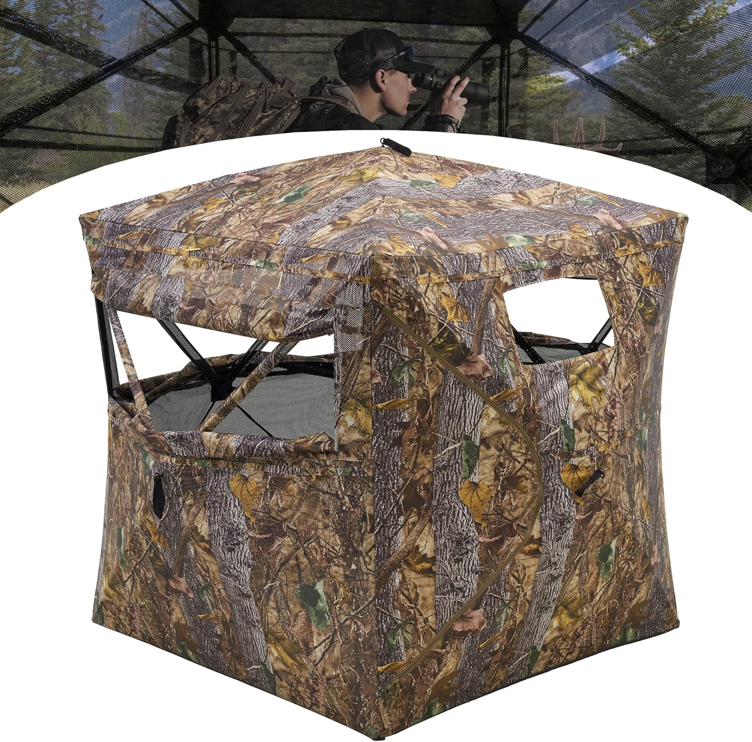 RPNB OneWay 270 Degree See Through Hunting Blind, 23 Person Portable