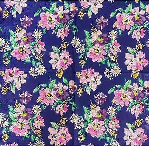 Miniatura 2 de Servilletas de papel de 20 unidades de 13 x 13 pulgadas con estampado de rosas rosadas, 3 capas, servilletas de cóctel con rosas impresas para arte,