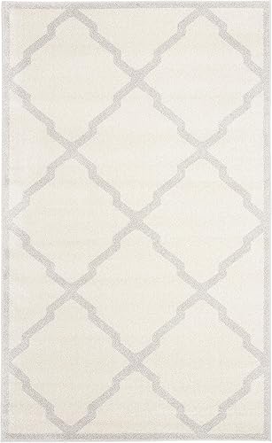 Vista 121 de Safavieh Amherst Collection amt421b Gris Claro y Beige Interior/exterior Area Rug, Polipropileno