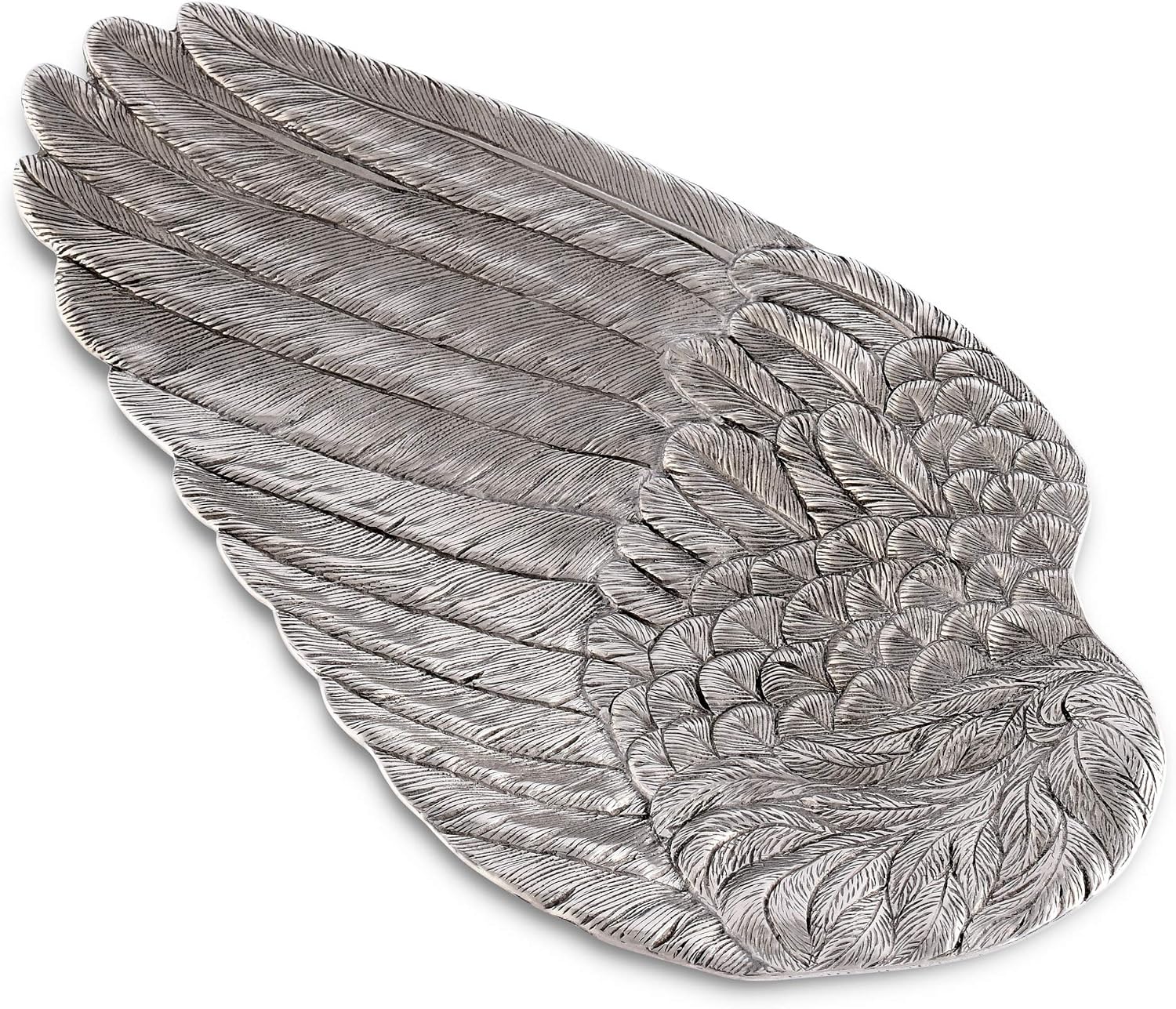 Vagabond House Pewter Wing of Icarus Tray 6.75 inch x 13 inch