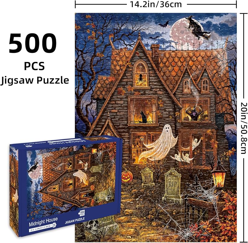 Hopgo Halloween 500 Piece Puzzle – As Gifts