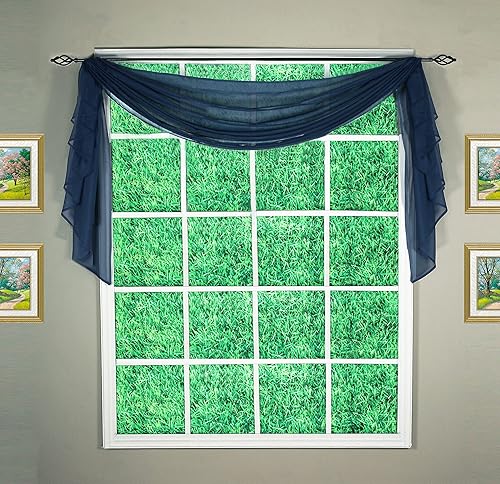 Vista 321 de Today's Curtain - Cortina Emelia de gasa original, panel de 84 pulgadas, negro, 60 pulgadas de ancho x 84 pulgadas de largo