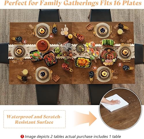 Miniatura 6 de AMERLIFE Juego de mesa de comedor de 5 piezas de madera maciza, juego de comedor moderno de mediados de siglo con 4 sillas, sillas con respaldo