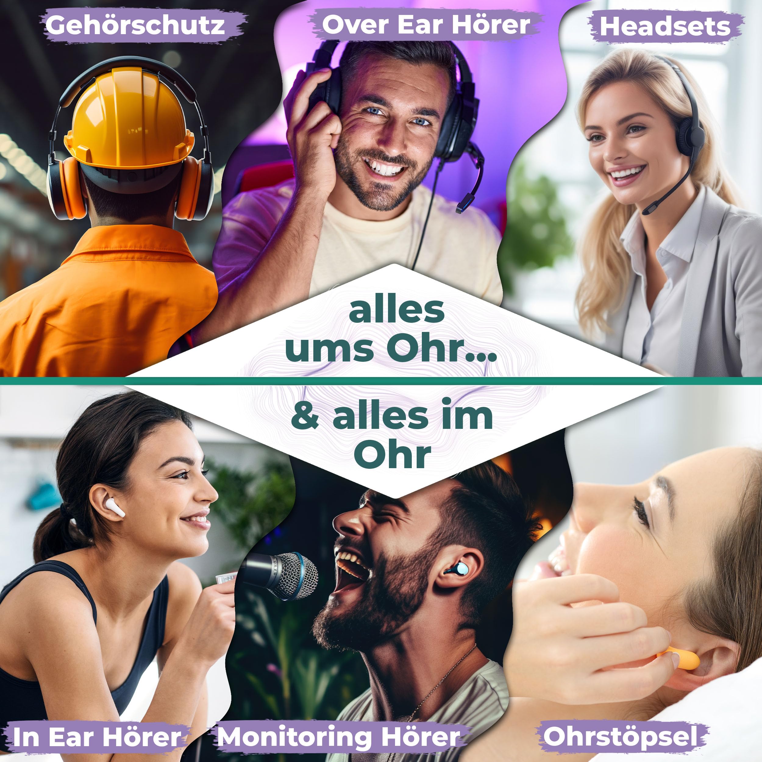 300x Reinigungstücher für Hörgeräte Reinigung für Kopfhörer, Headset, Ohrstöpsel In-Ear Reiniger Tuch, feucht (3x Dose)