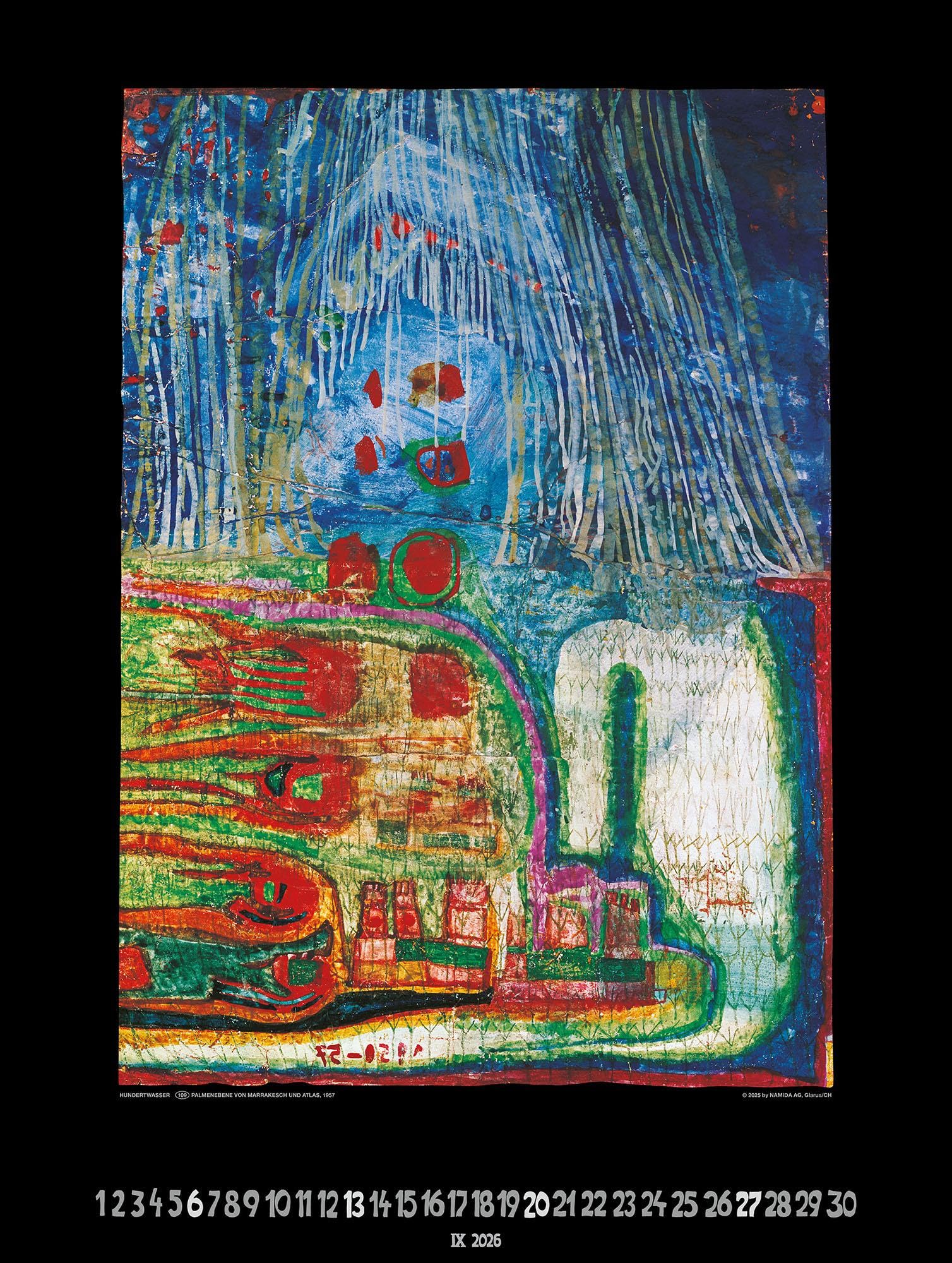 Großer Hundertwasser Art Calendar 2026: Limited Collectors Edition