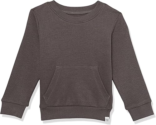 HonestBaby Sudadera cómoda de algodón orgánico para bebé, color perla ennegrecida, Perla ennegrecida