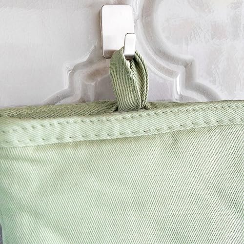 Miniatura 4 de Manoplas de horno de silicona totalmente revestidas resistentes al calor hasta 500 grados, 100% algodón y silicona, guante de horno de 14 x 7