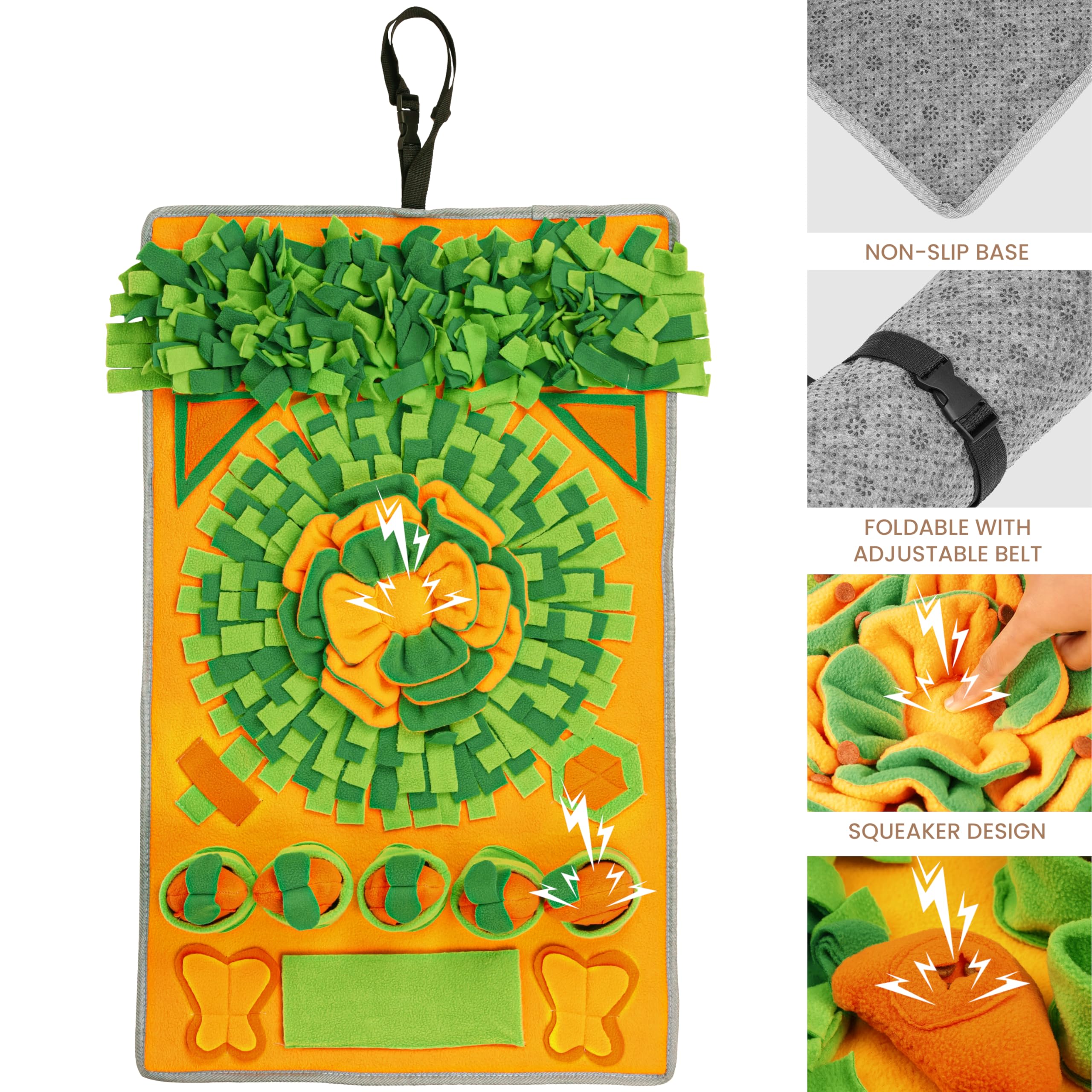 Belle Vous Tappeto Olfattivo per Cane - Tappetino Interattivo con Giochi di Intelligenza - Gioco Interattivo per Cani Grandi e Piccoli - Supporto da Gioco e Alimentazione