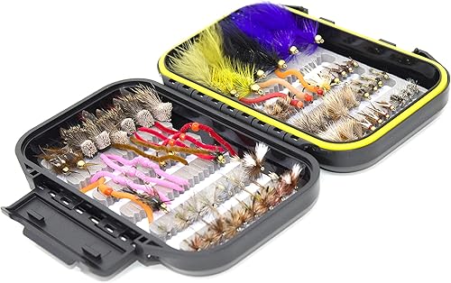 Miniatura 8 de Surtido de moscas de pesca con mosca para producción de 24/36/50/60 Seco, húmedo, ninfas, serpentinas, caddis Señuelo de pesca para trucha, 12