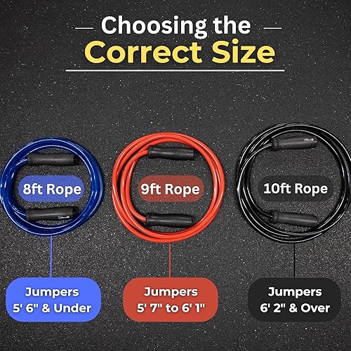 Miniatura 3 de Elite Jumps Muay Thai 2.0 - Cuerda de saltar con peso  Diseñada para entrenamiento de alta intensidad, Muay Thai y entrenamientos de MMA  Cuerdas de