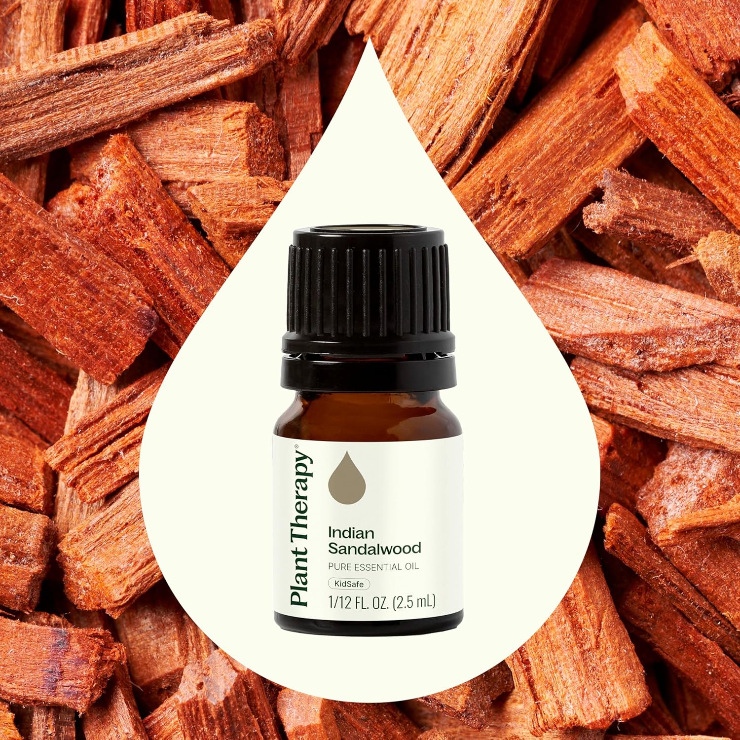Plant Therapy Sandalwood Indian Essential Oil 2.5 mL (1/12 oz) 100% Pure, Undiluted, Soothing Essential Oils for Skin, Relaxation, and Restful Sleep