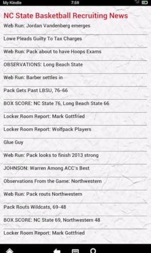 NC State Basketball News (Kindle Tablet Edition)