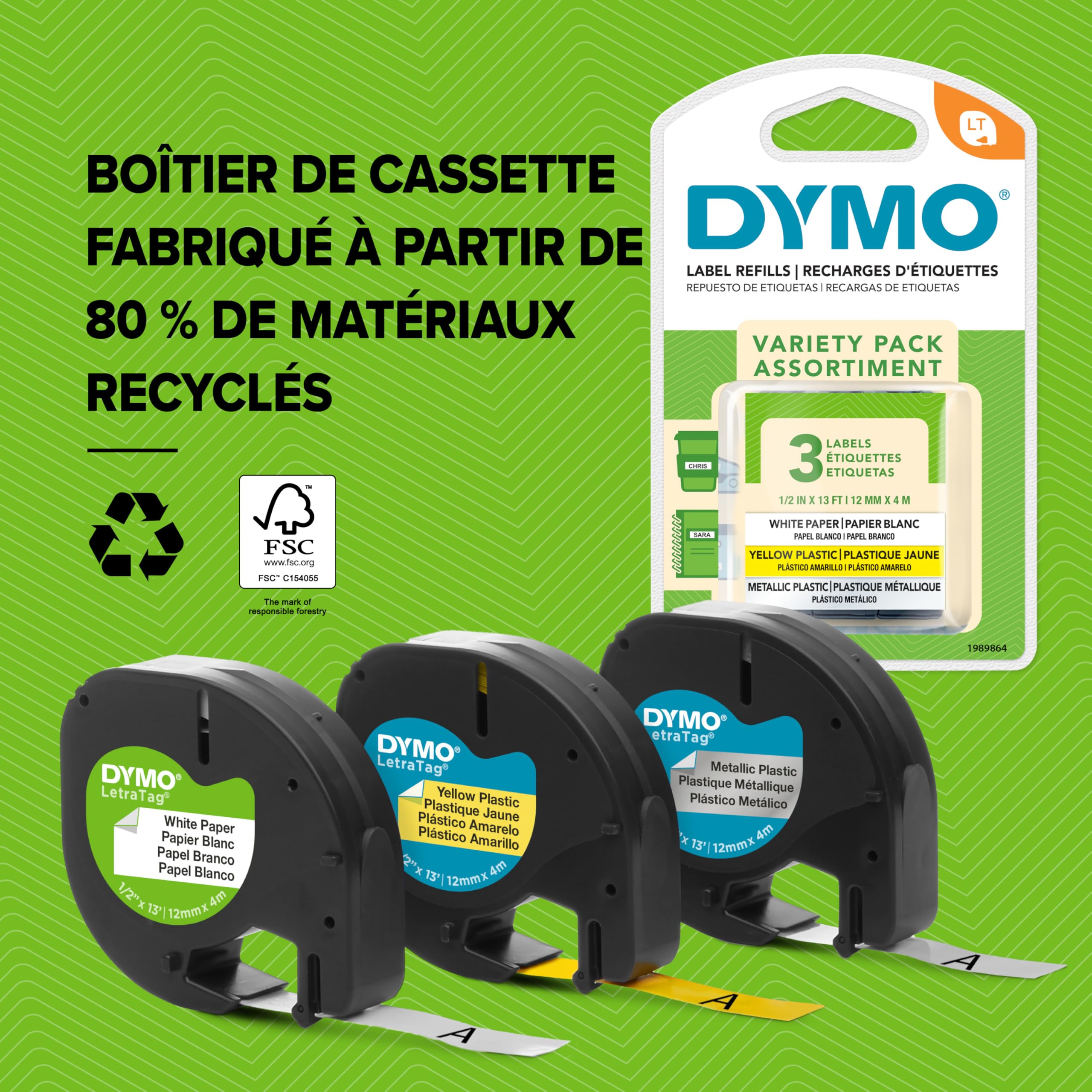 DYMO LetraTag 200B étiqueteuse Bluetooth | Imprimante d'étiquettes compacte | Se connecte à iOS et Android à l'aide de la technologie Bluetooth sans fil | Inclut 1 ruban en papier blanc
