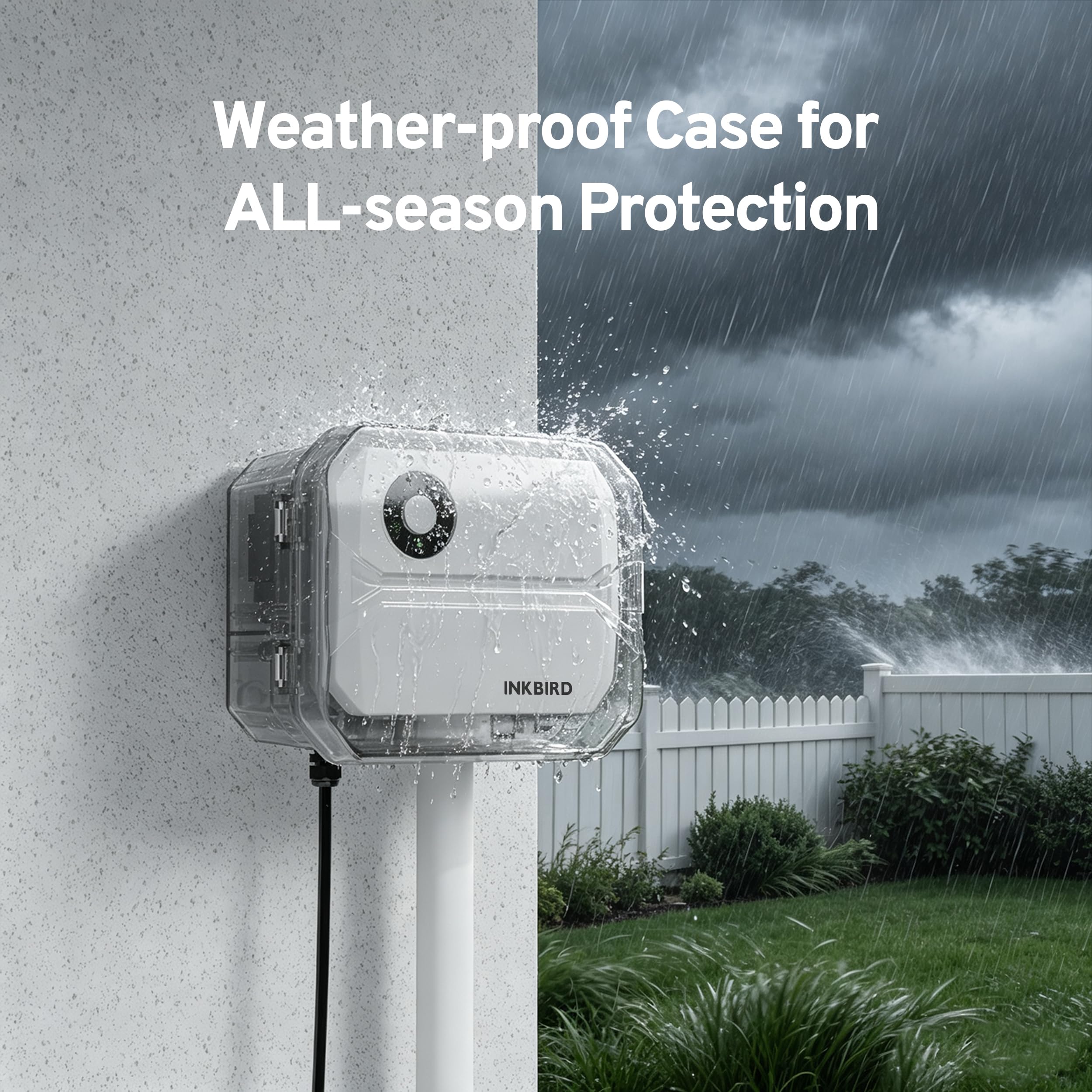 Inkbird IIC-400 Centralina Irrigazione WiFi 4 Zone con Scatola Impermeabile | Irrigazione Automatica WiFi per Giardino,Memoria Non Volatile Integrata,Supporto Sensore di Pioggia e Modalità Manuale