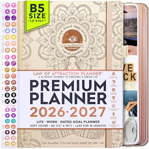 Weekly Monthly Planner 2026-2027, 16-Month Daily Planner with Time Slots