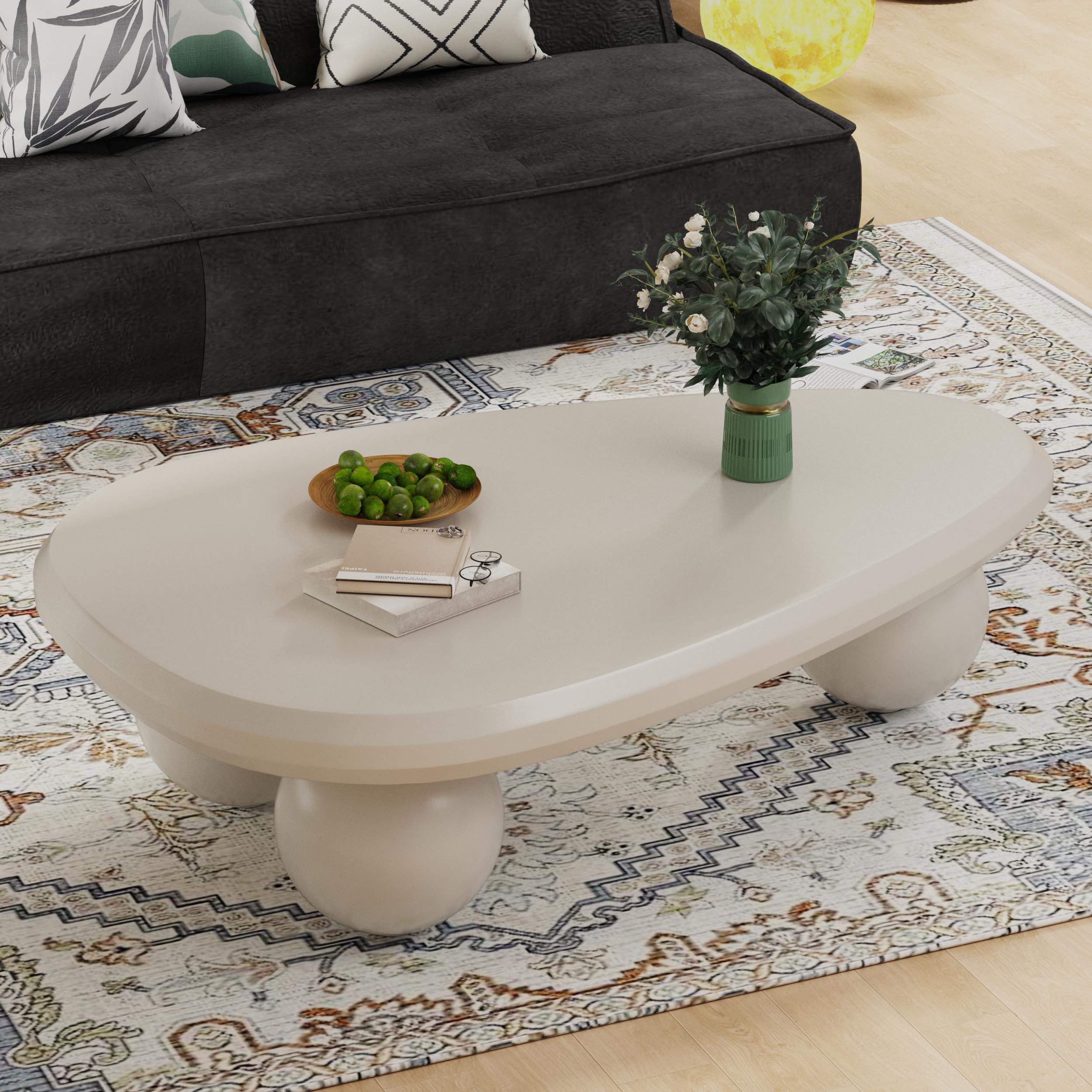 ZUOWENYG Cloud Coffee Table (E White 117cm)