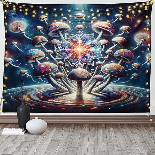 Miniatura 162 de Ambesonne Tapiz de fiesta de los años 70, caja retro en arte pop, música de baile, composición colorida impresa, para colgar en la pared para