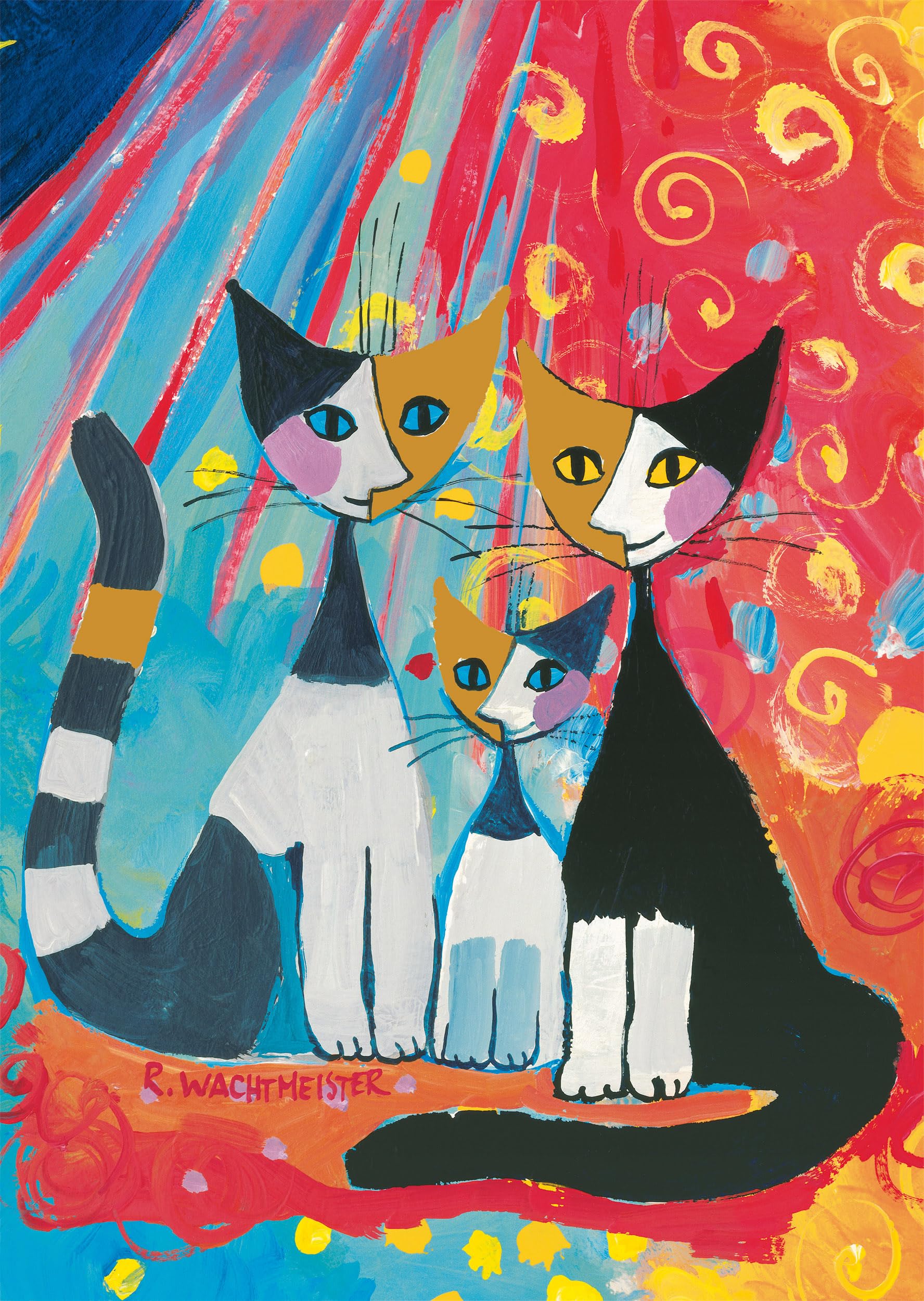 Schmidt | Rosina Wachtmeister: Happy Cat Family | 1,000 Piece Jigsaw Puzzle | Age 14+