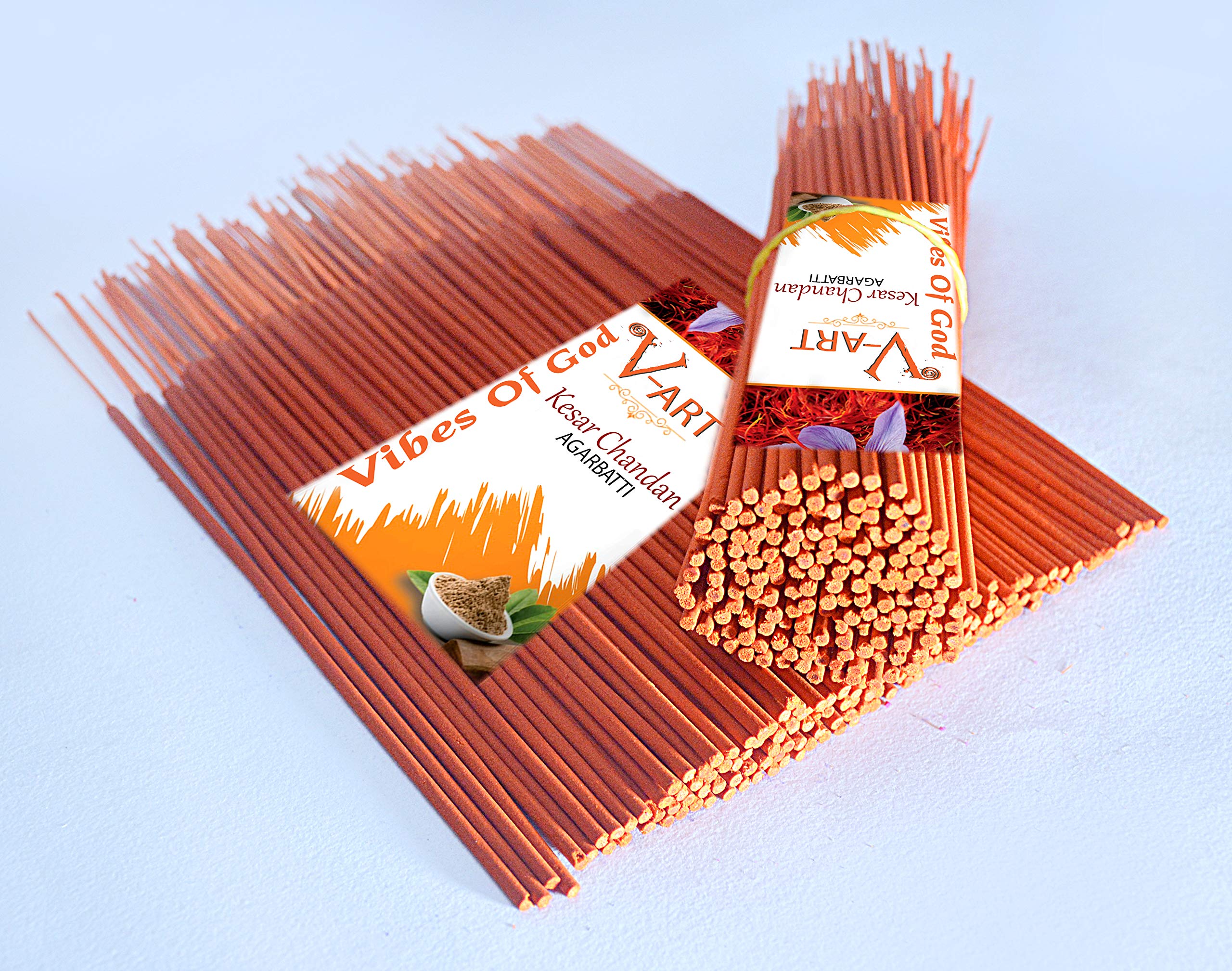 V-ART Premium Kesar Chandan Fragrance Incense Sticks Agarbatti 1KG