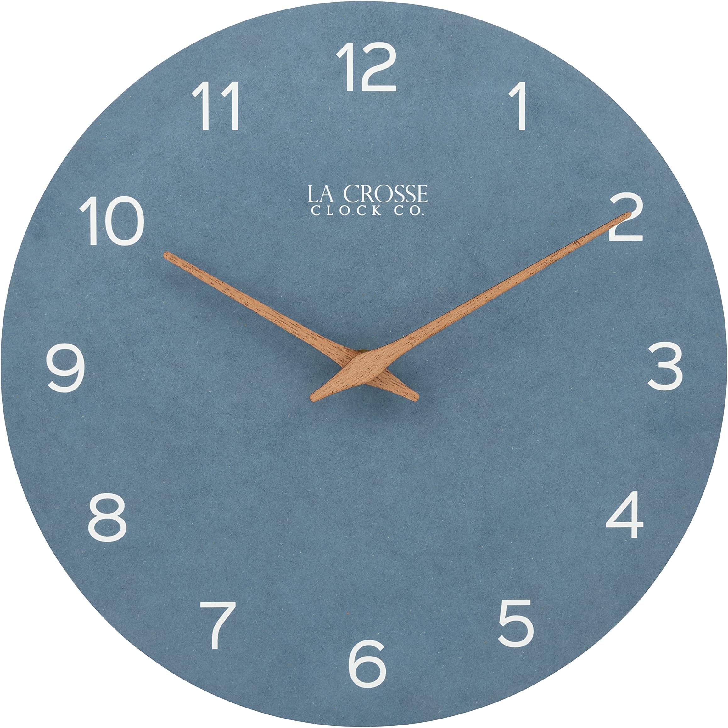 La Crosse 404-3630A 12" Tahoe Quartz Analog Wall Clock, Blue