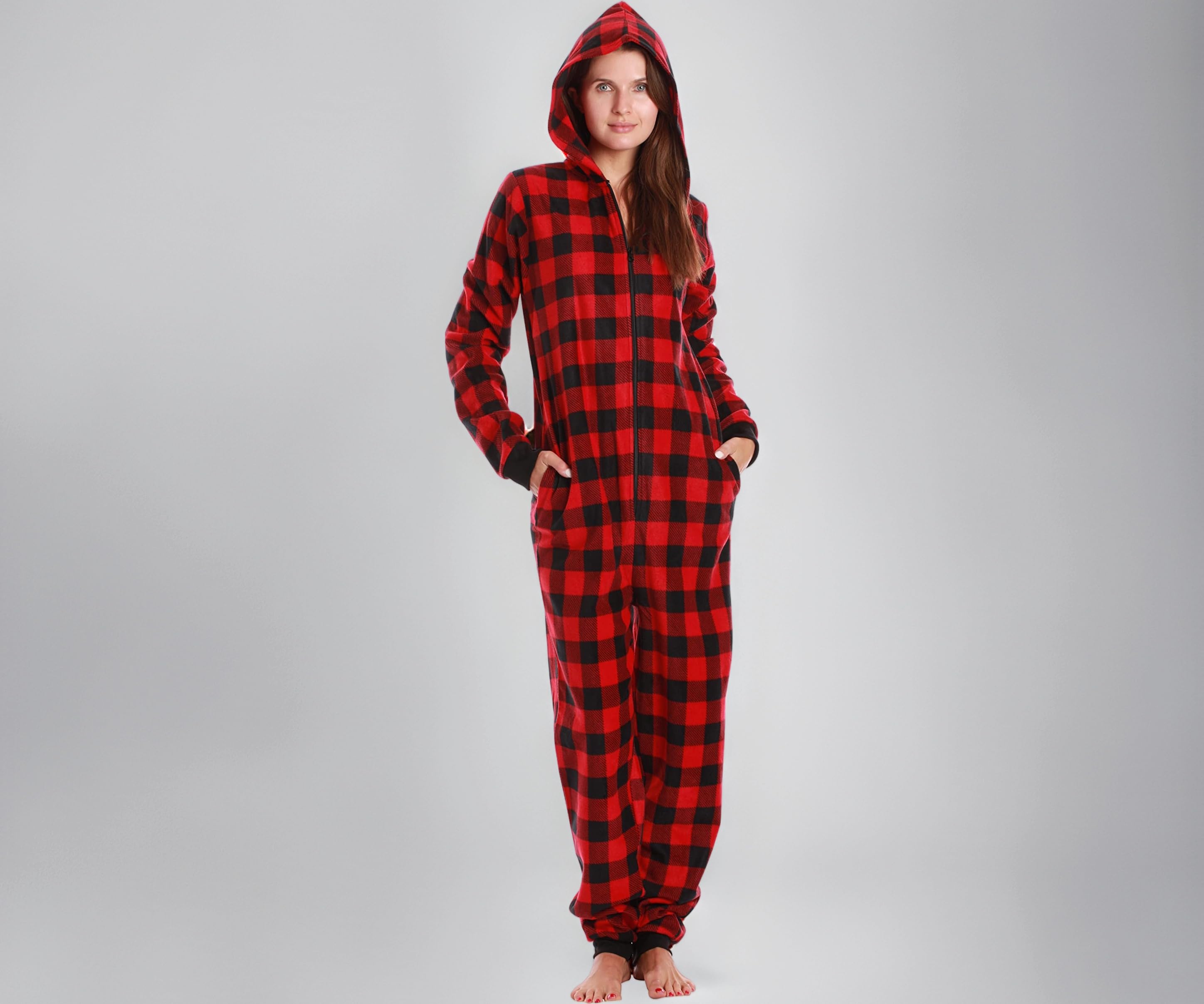 Printed Flannel Adult Onesie/Pajamas