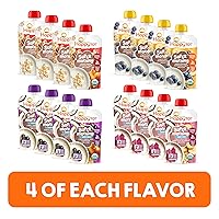 Vista 3 de Happy Tot Organics Stage 4 - Bolsas de comida para bebés, sin gluten, mezcla de frutas y avena súper matutinas, 4 onzas (paquete de 16), exclusivo