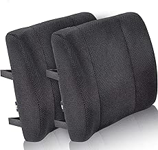 Viteps 'Lumbar Support Back Cushion Pillow Work Chair Back Support,Wheelchair Cushion with Straps, Sciatica and Pain Relief (Black, 2) - coolthings.us