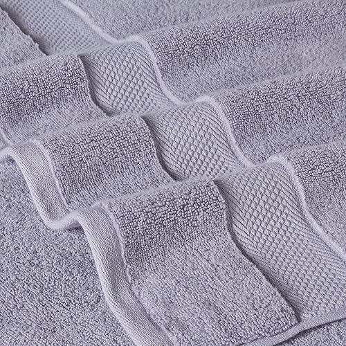 Miniatura 2 de Modern Threads Juego de toallas de lujo de secado rápido de 6 piezas, felpa y ultraabsorbente para una experiencia similar al spa, lila